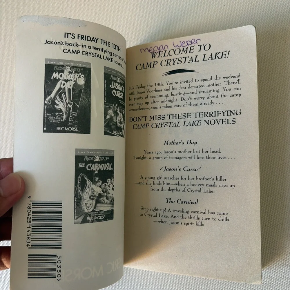 Friday The 13th Road‎ Trip Camp Crystal Lake Paperback Eric Morse 1st
